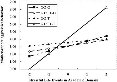 Interacting Effect of Catechol-O-Methyltransferase (COMT) and Monoamine Oxidase A (MAOA) Gene Polymorphisms, and Stressful Life Events on Aggressive Behavior in Chinese Male Adolescents